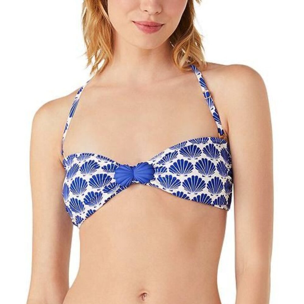 NWT Kate Spade New York Shell Print Bandeau Bikini Top Medium M
